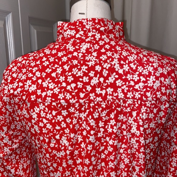 🎉HPx2🎉 J.Crew Shirtdress in tossed bouquet print Sz XXS - Picture 8 of 13